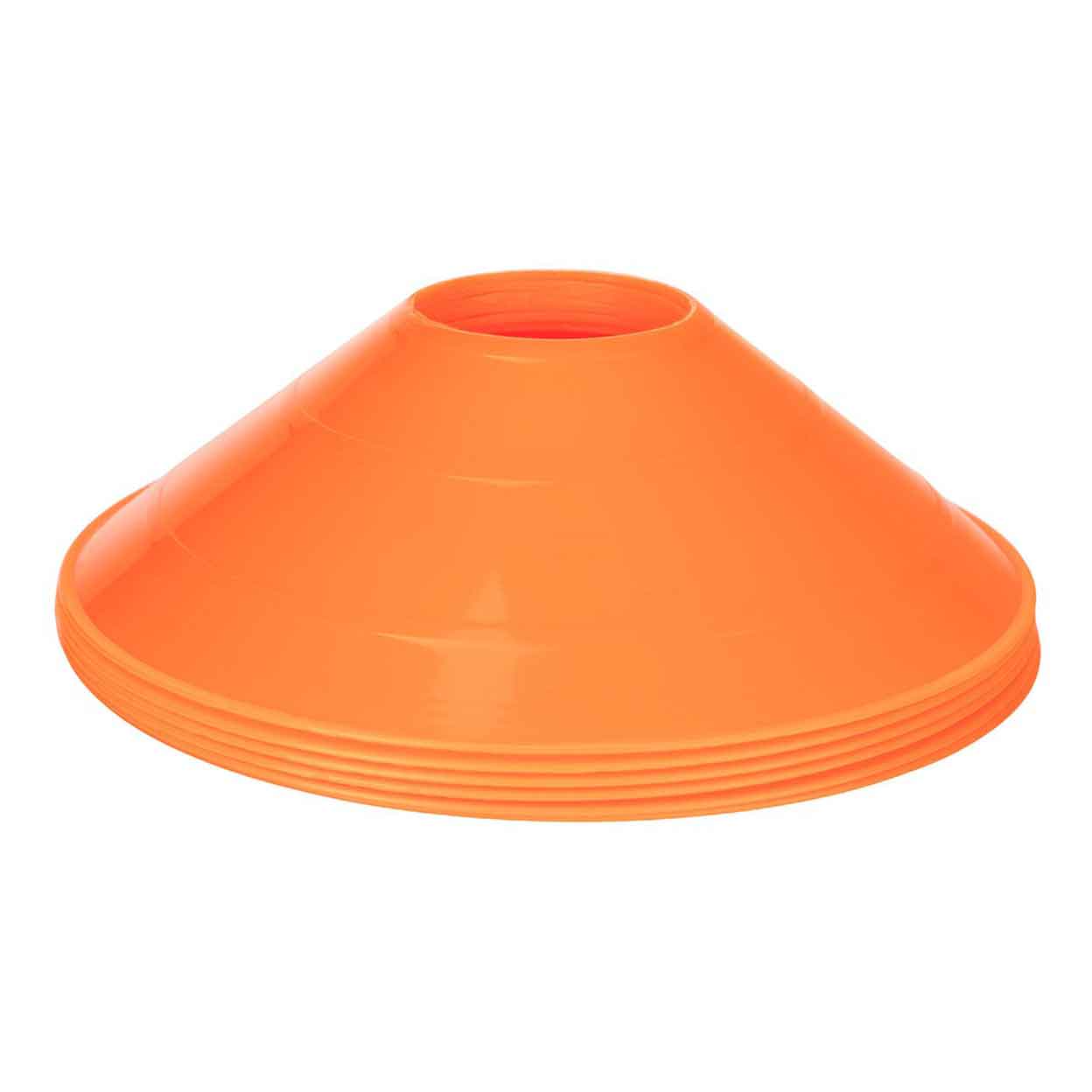 group of orange disc cones.