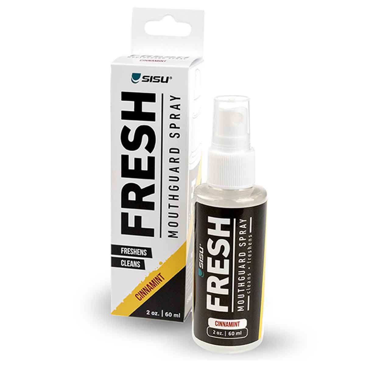 SISU Fresh Mouthguard Spray bottle and packaging